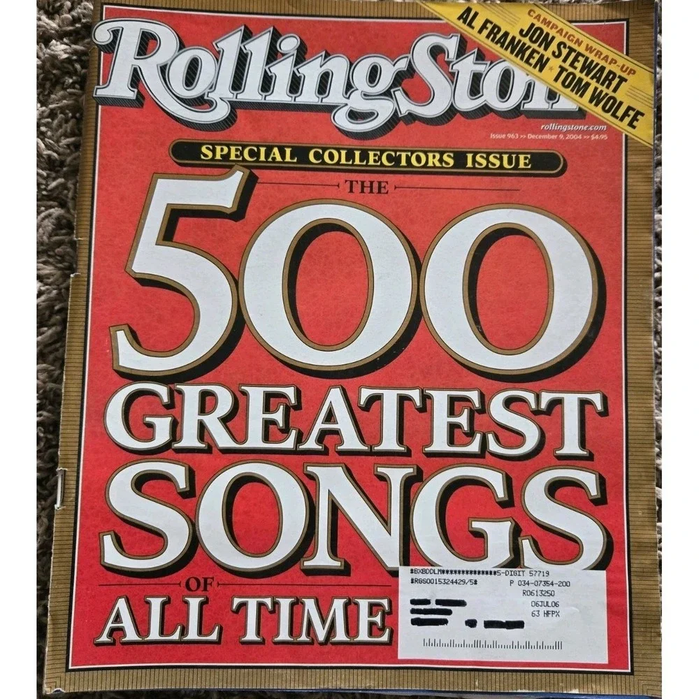Rolling Stone Magazine #963 500‎ Greatest Songs Of All Time December 9 2004